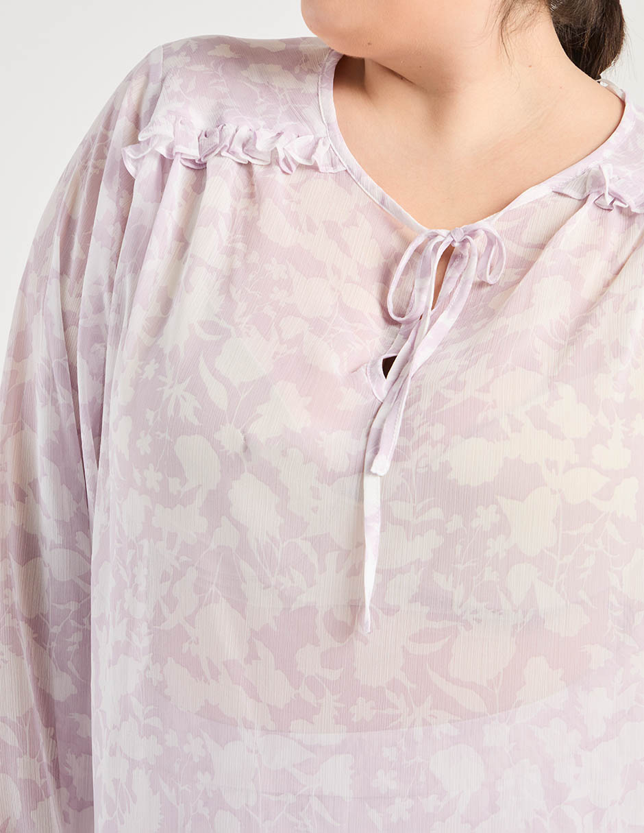 Blusa Contempo Plus manga larga para mujer 9