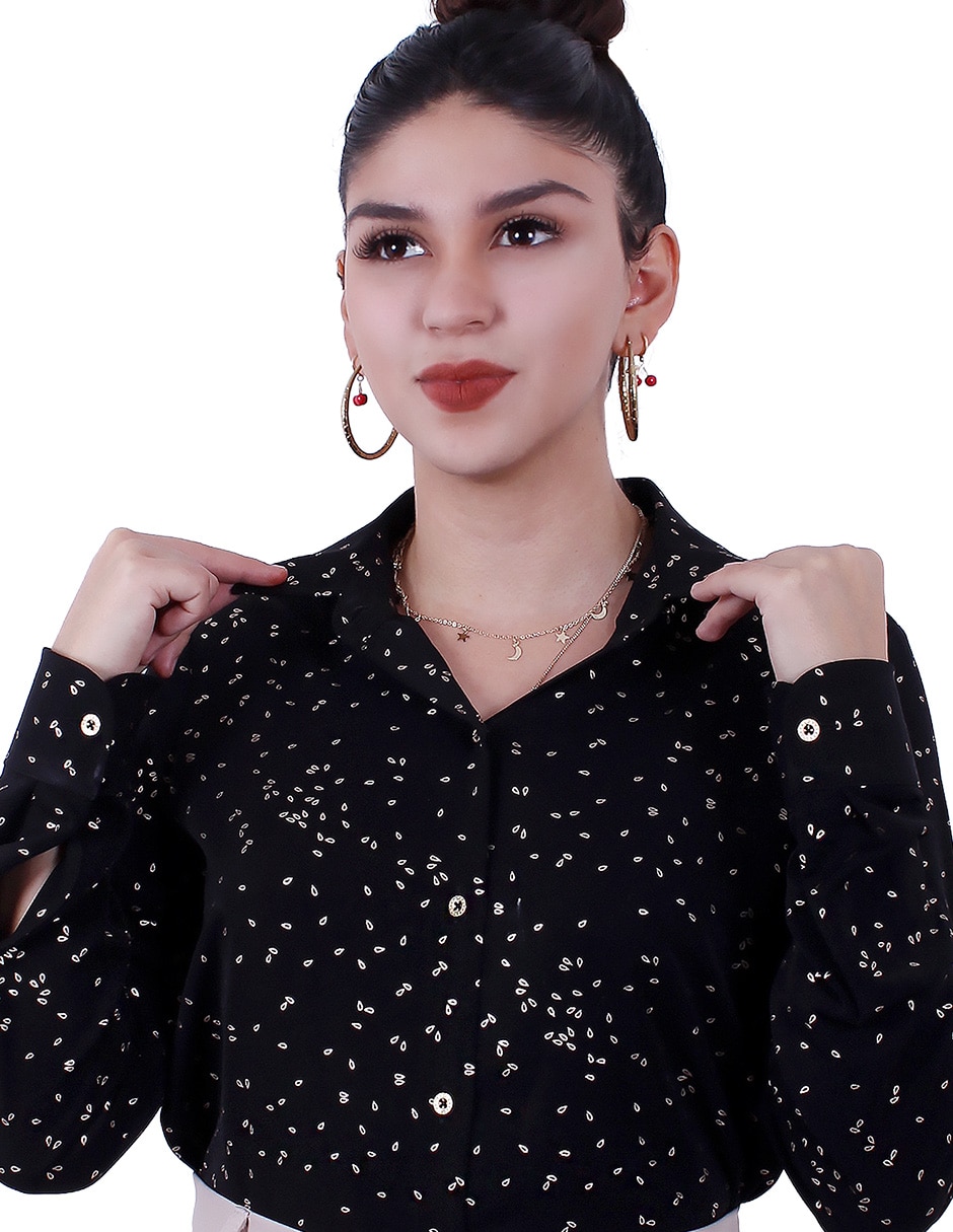 Blusa manga larga para mujer