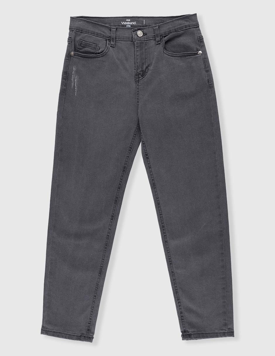 Jeans straight Weekend lavado obscuro para niño