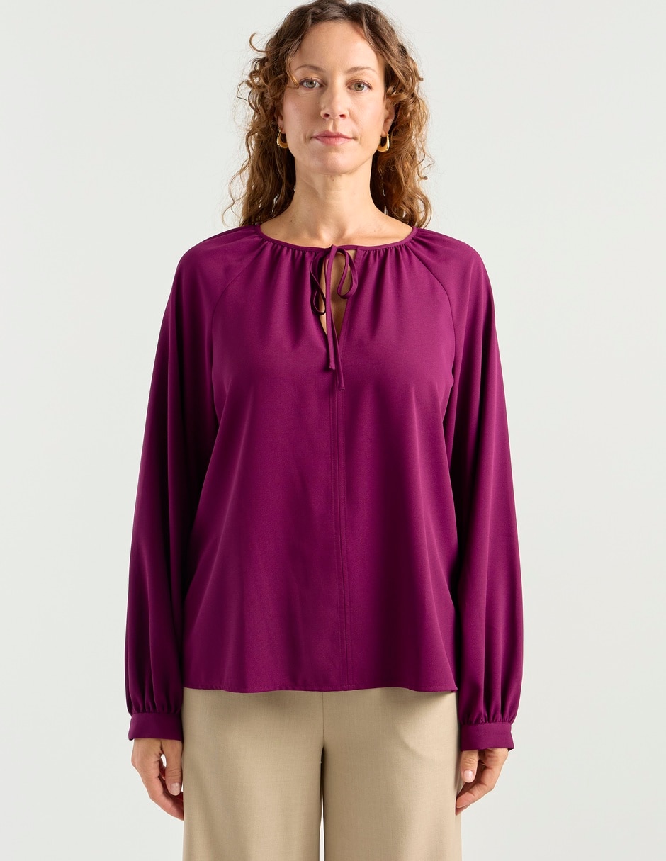 Blusa Liz& manga larga para mujer 13