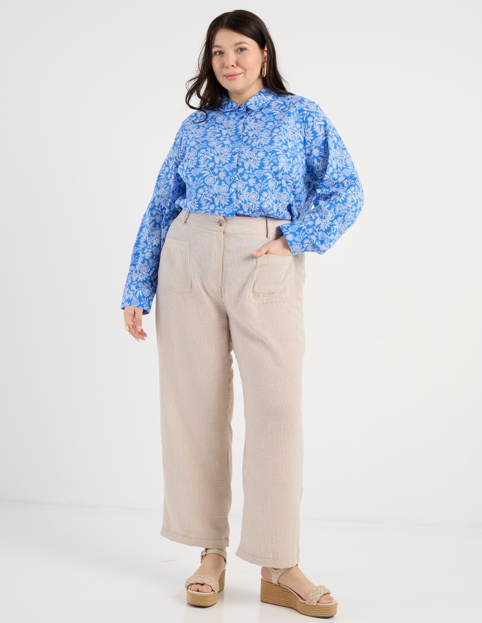 Blusa camisera manga larga para mujer 5