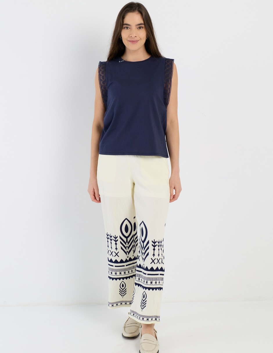 Pantalón easy pant palazzo para mujer 5