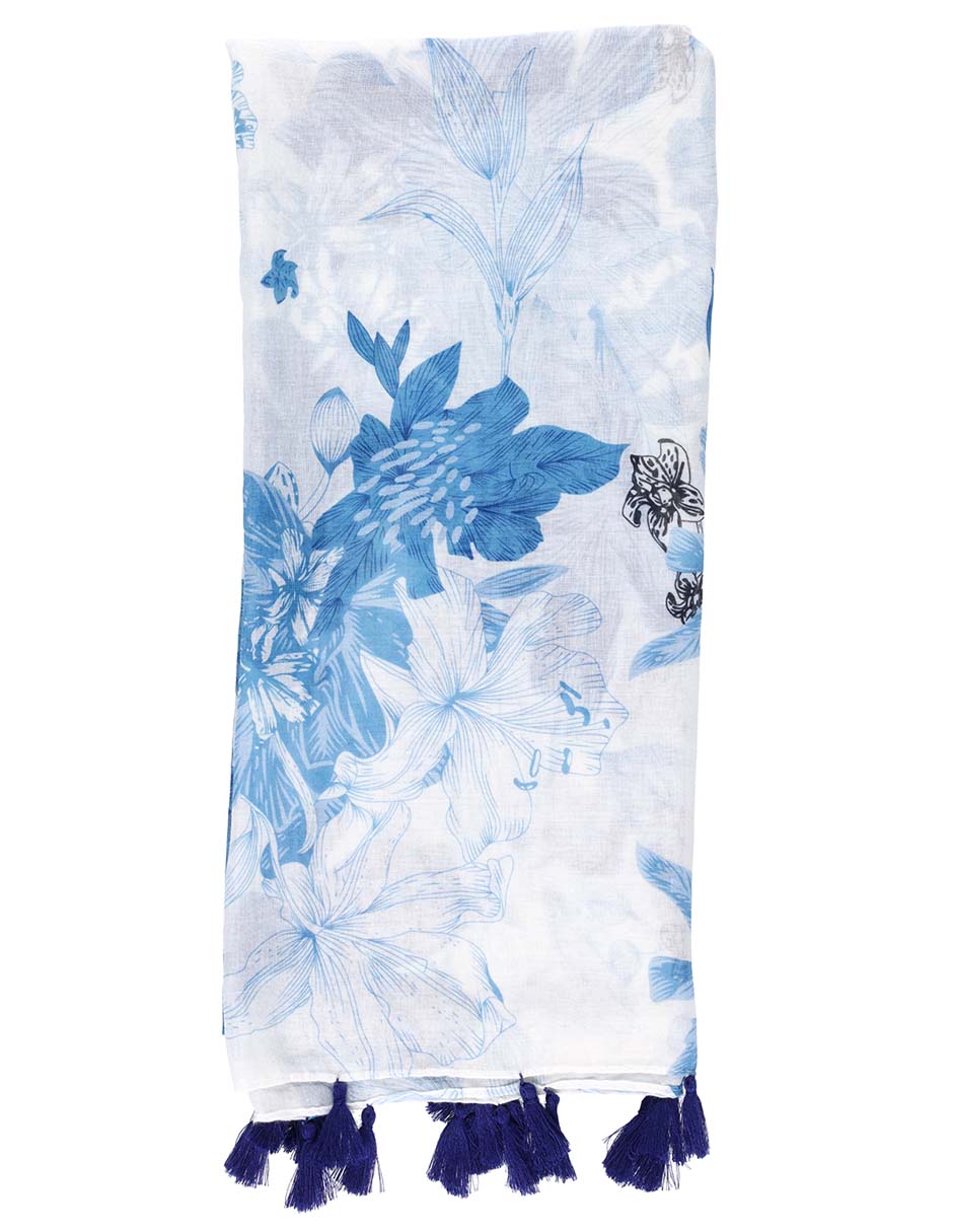 Pashmina con estampado floral para mujer 2