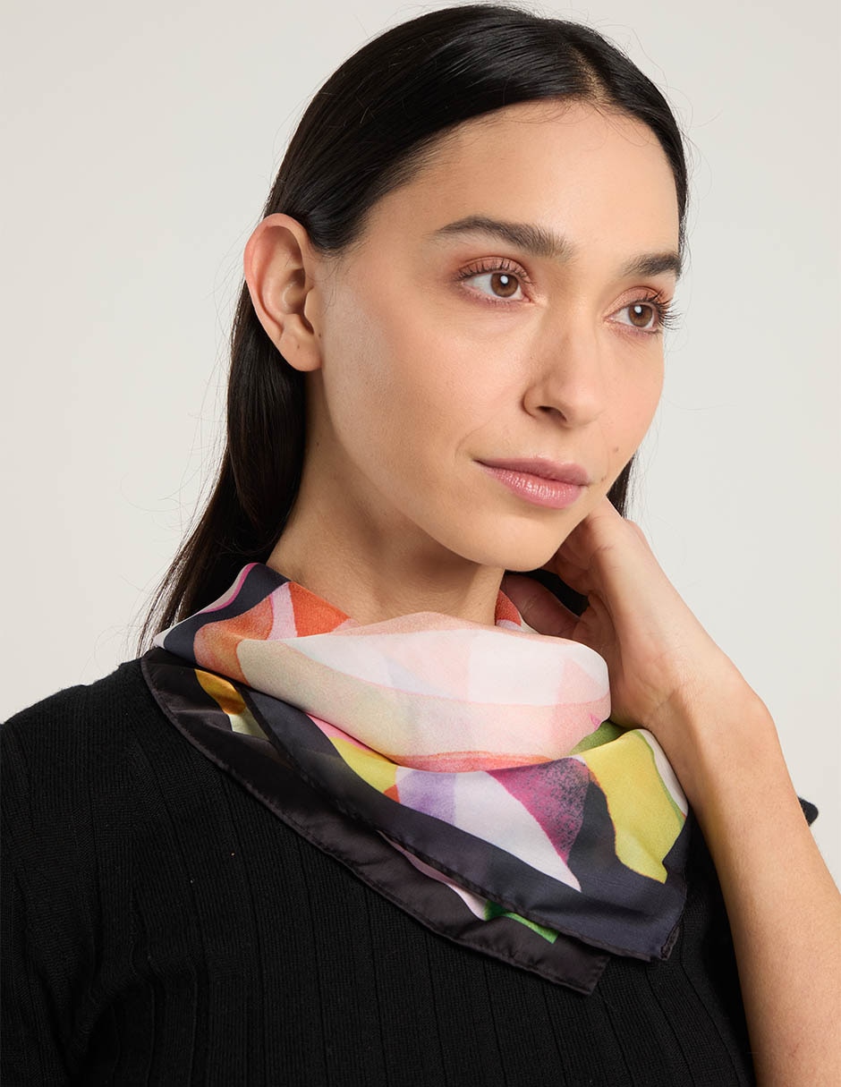Pashmina con estampado gráfico para mujer