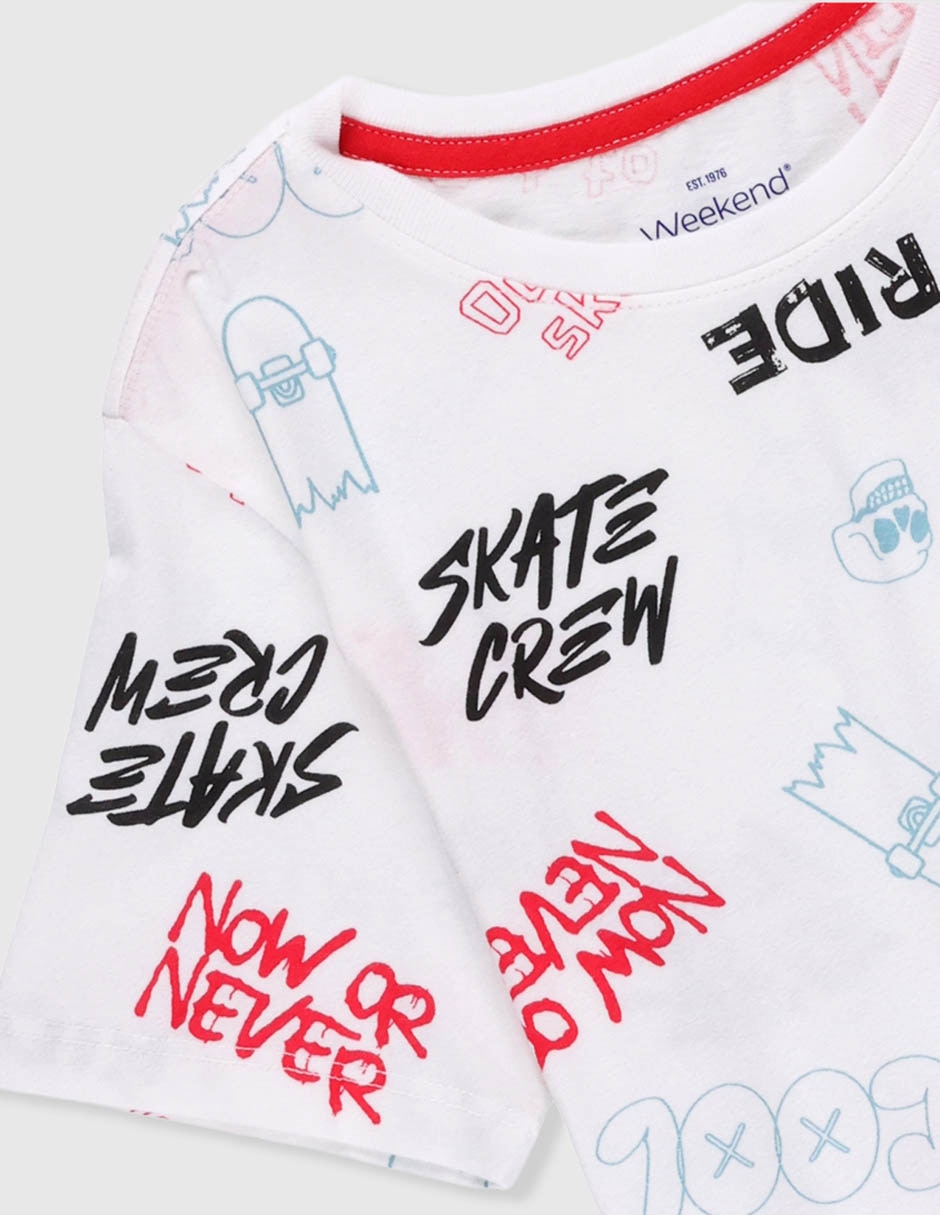 Playera Weekend manga corta para bebé niño