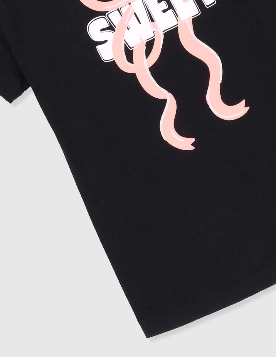 Playera Weekend manga corta para niña