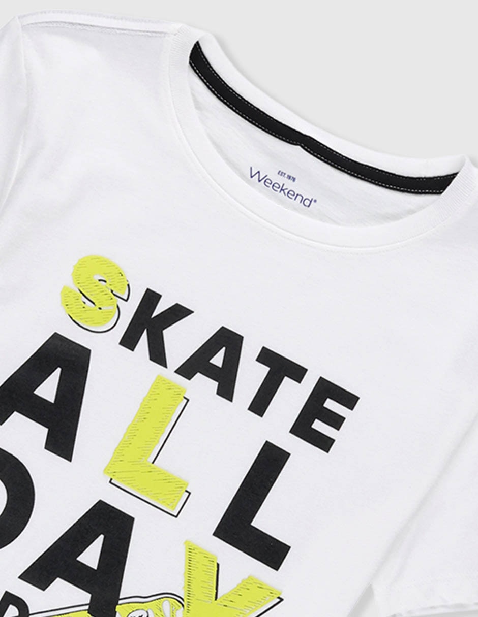 Playera Weekend Skate manga corta para niño