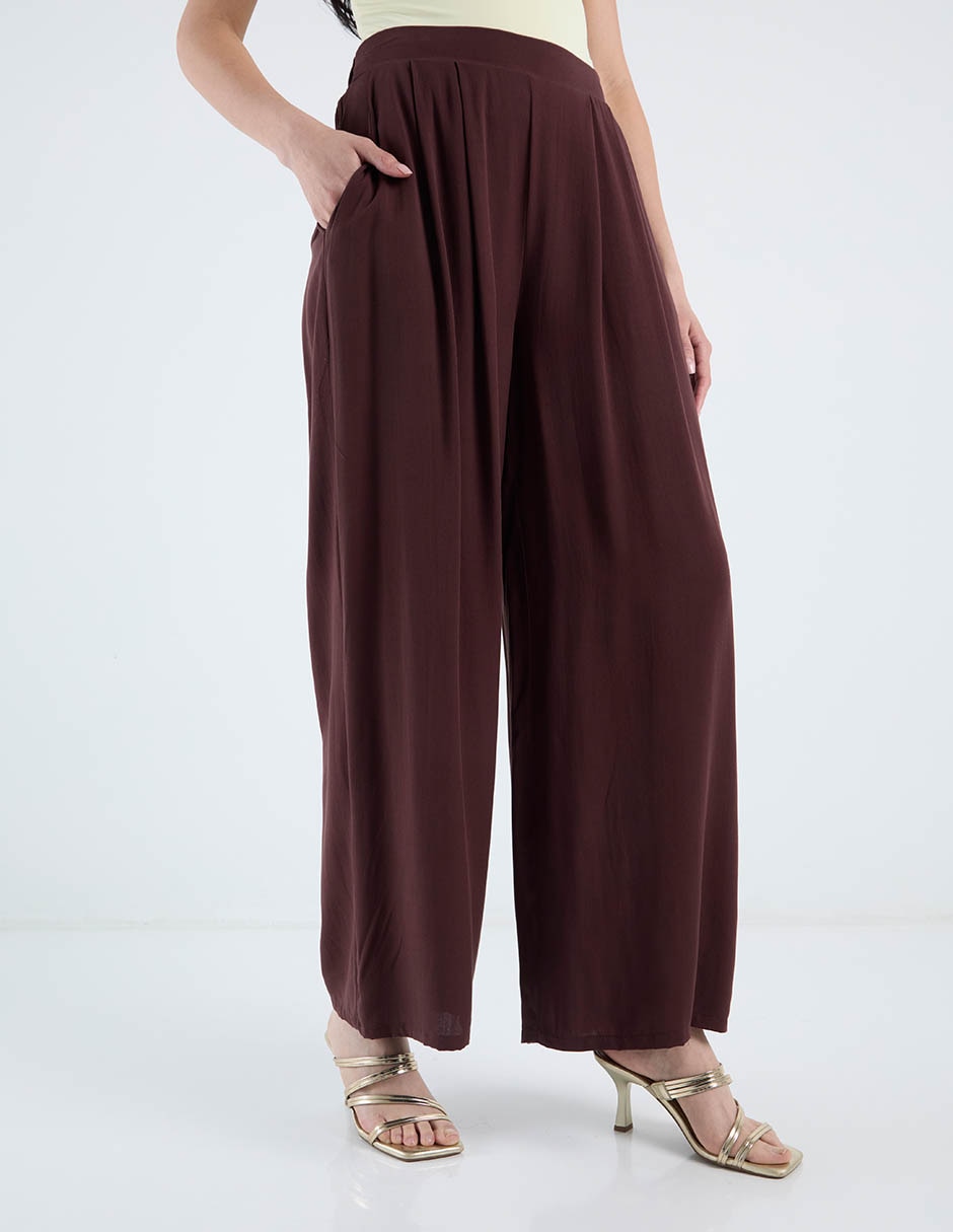 Pantalón relaxed wide leg para mujer