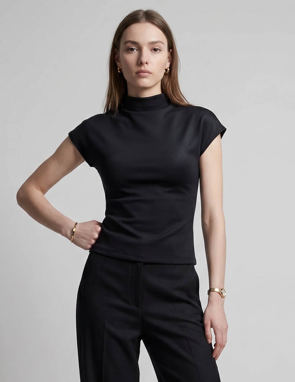 Top cuello alto