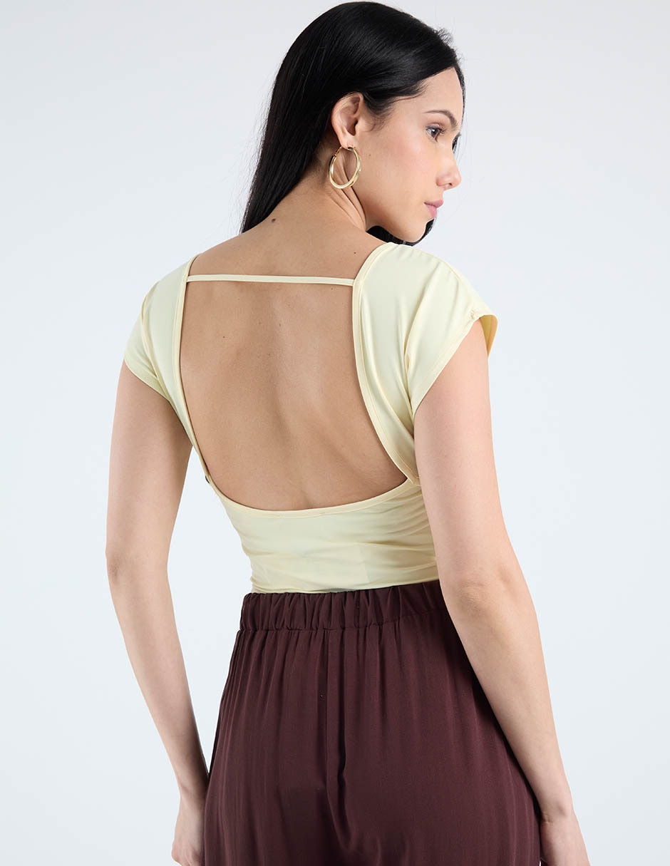 Top cuello redondo escote espalda abierta 6