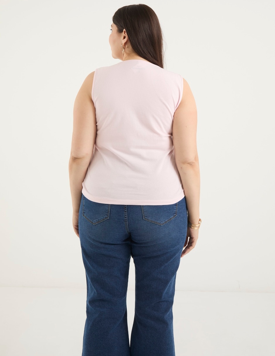 Top cuello redondo para mujer 5