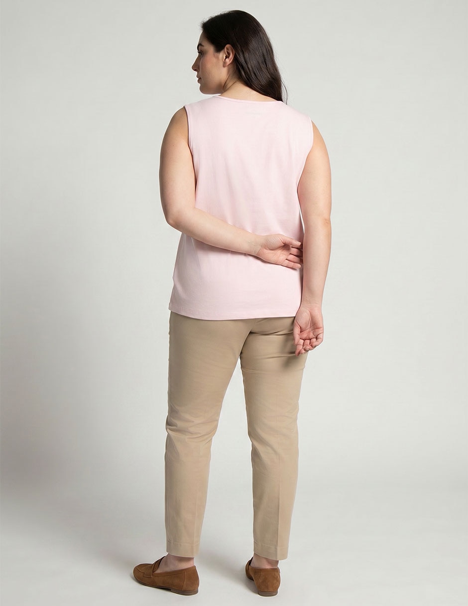 Top cuello redondo para mujer 2