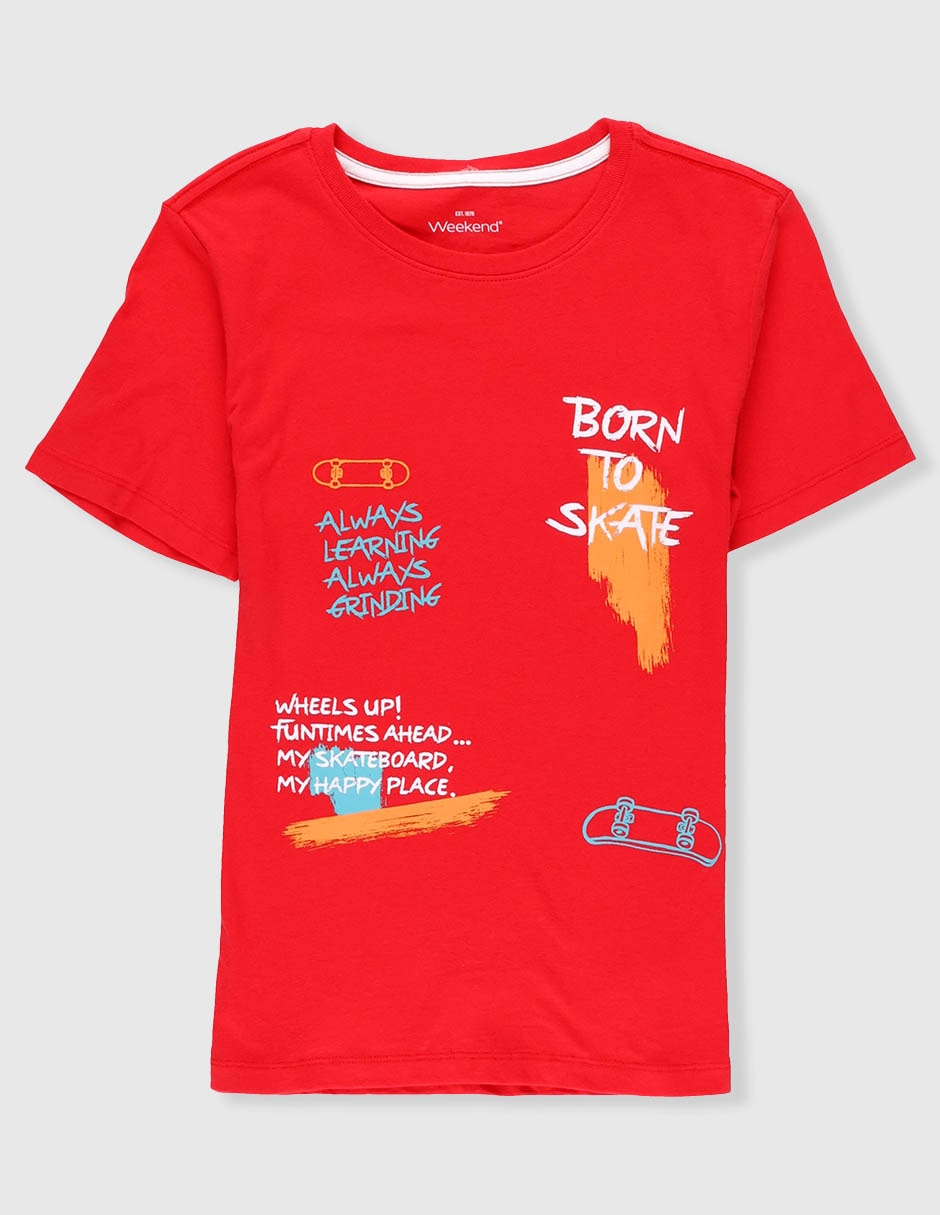 Playera Weekend manga corta para niño