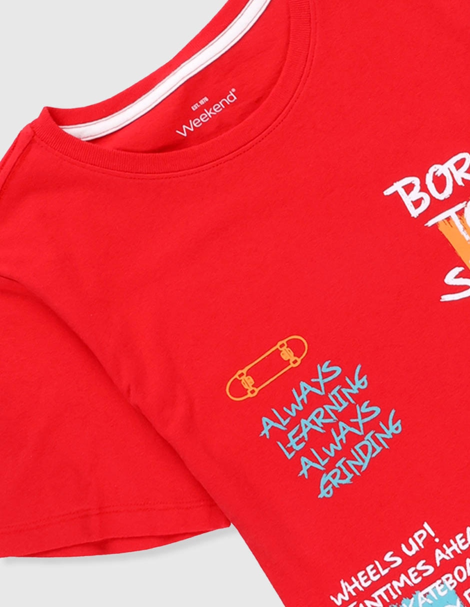 Playera Weekend manga corta para niño