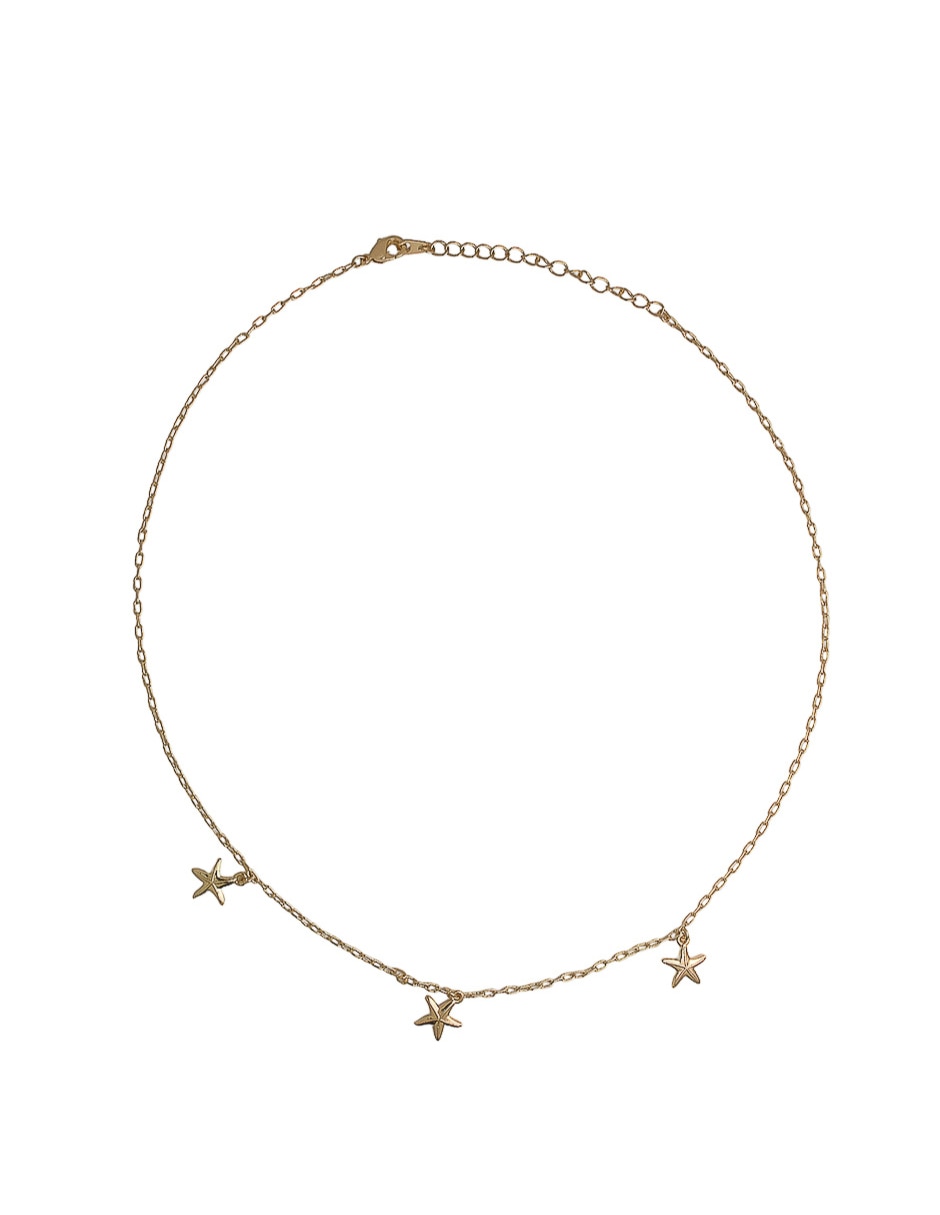 Collar estrella de mar con acabado baño de oro
