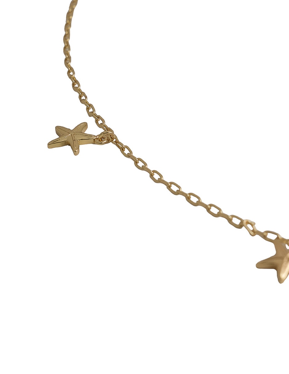 Collar estrella de mar con acabado baño de oro 2