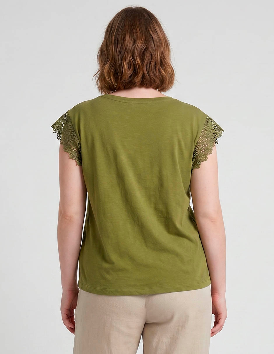 Playera manga corta cuello redondo para mujer 2