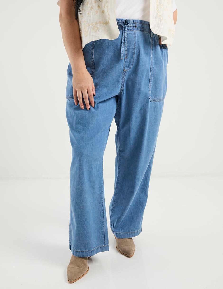 Jeans easy pant wide leg para mujer Jeans easy pant wide leg para mujer