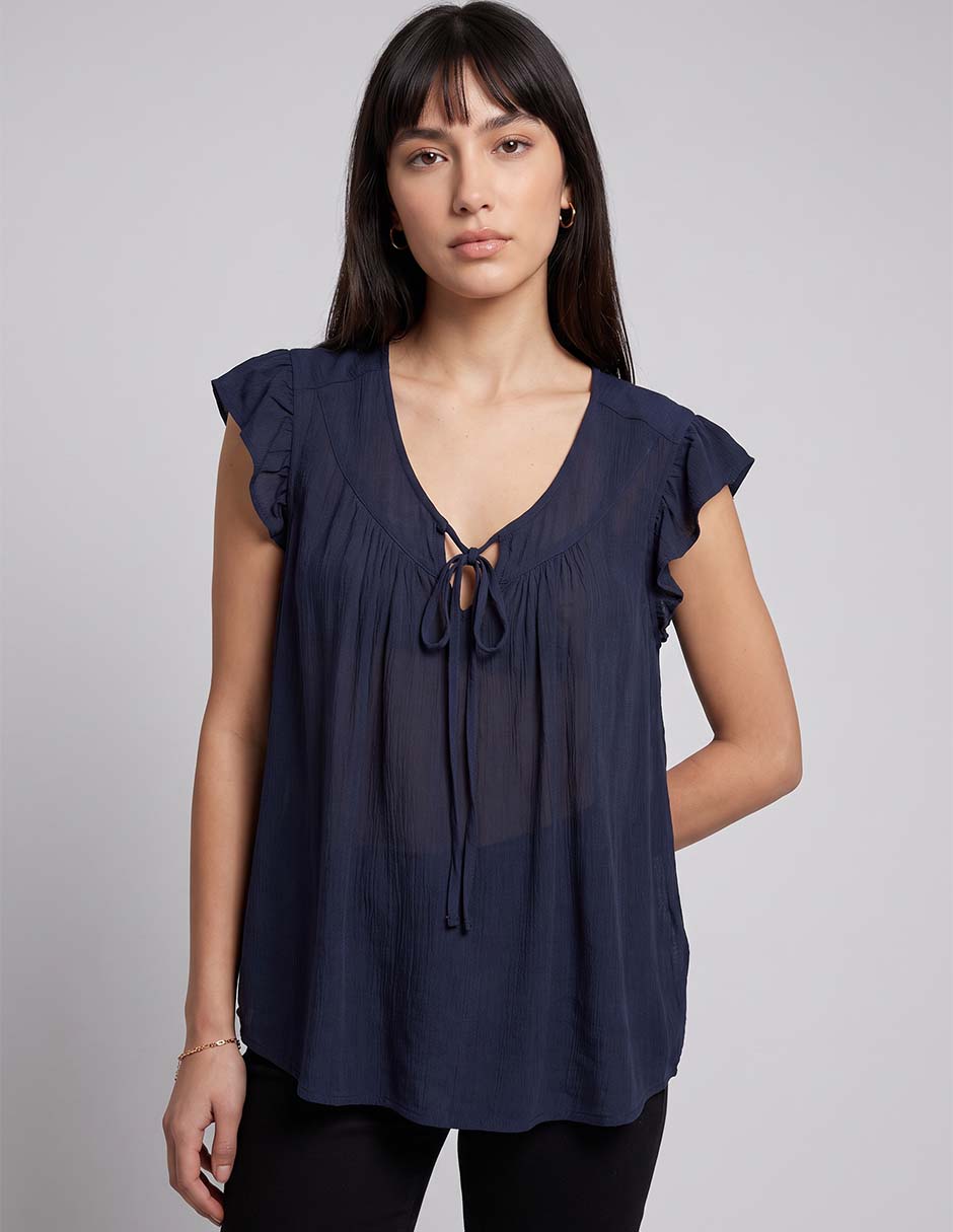 Blusa manga corta para mujer