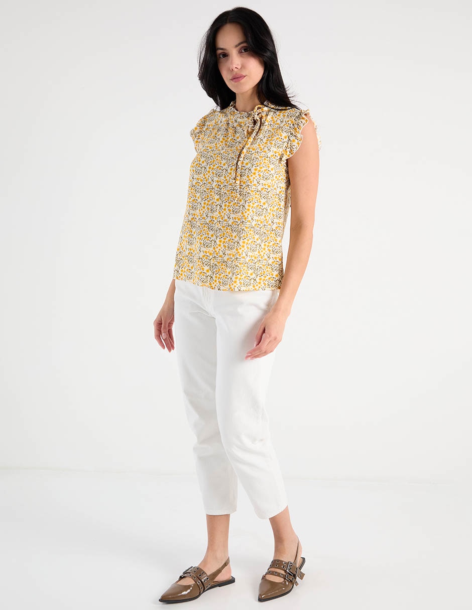 Blusa manga corta para mujer 4