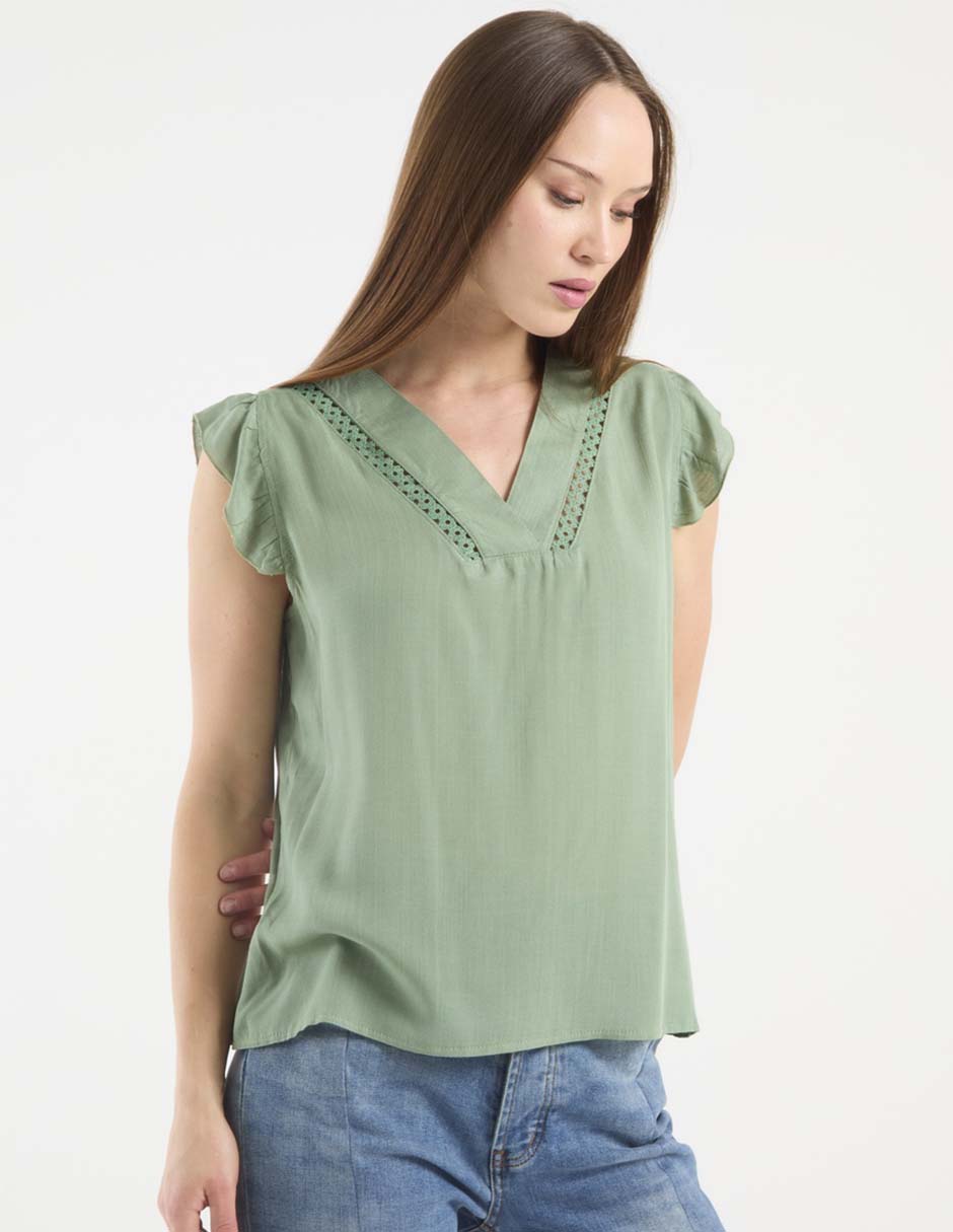 Blusa manga corta para mujer 2