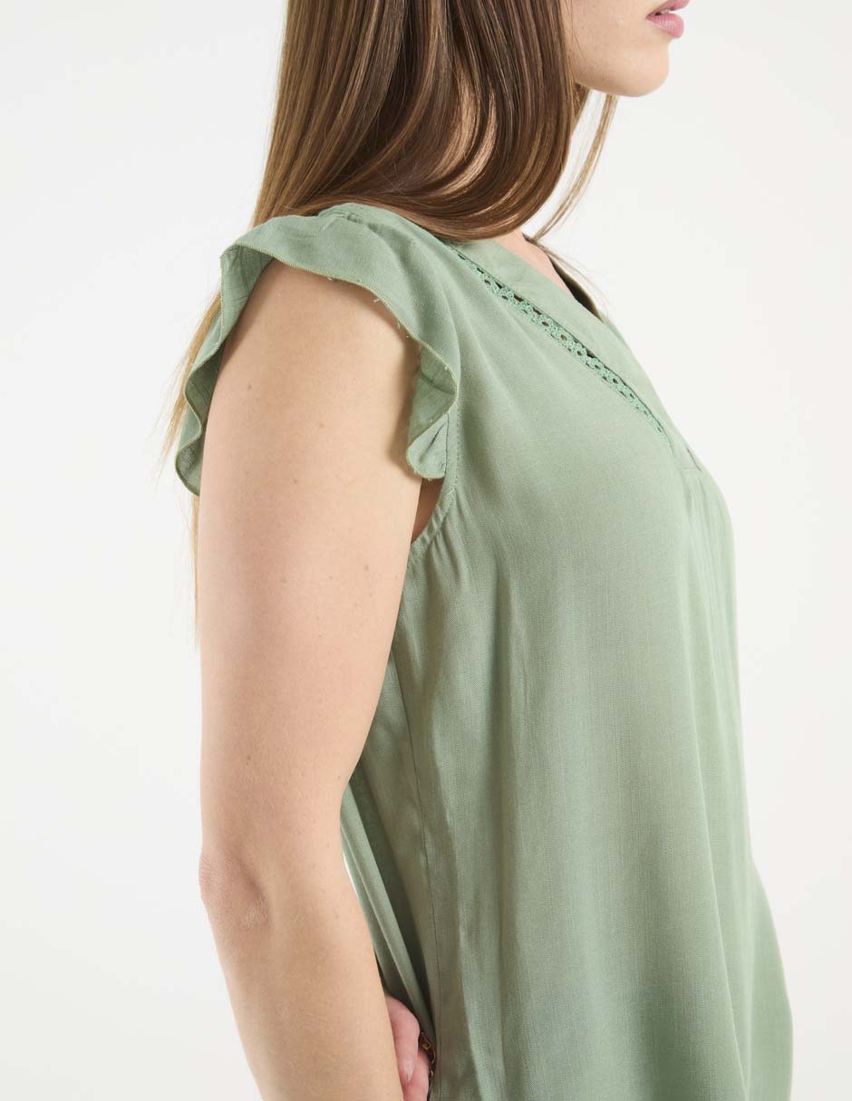 Blusa manga corta para mujer 4