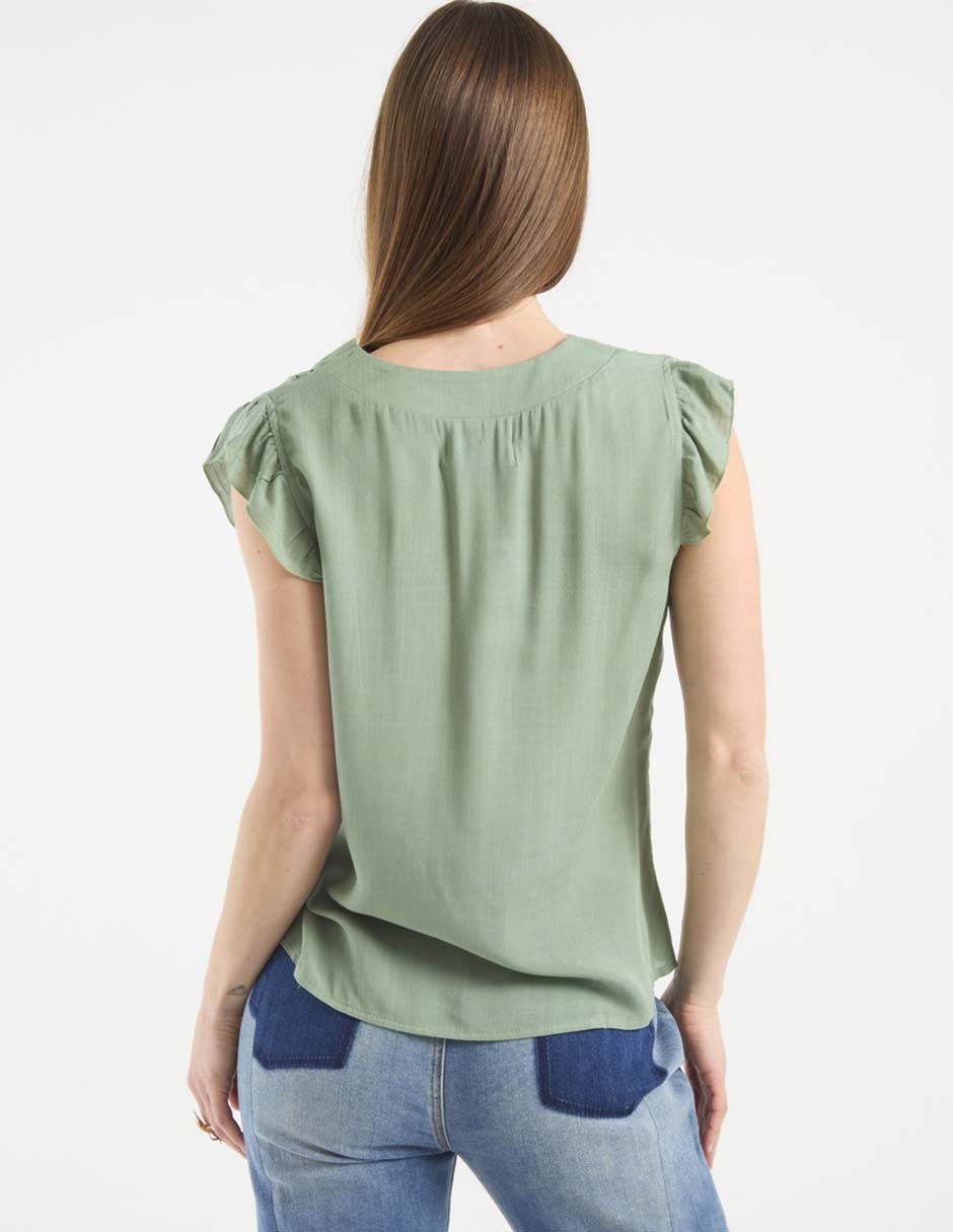 Blusa manga corta para mujer 6