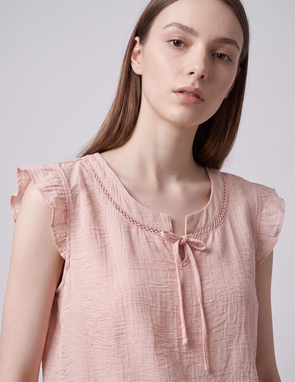 Blusa manga corta para mujer 4