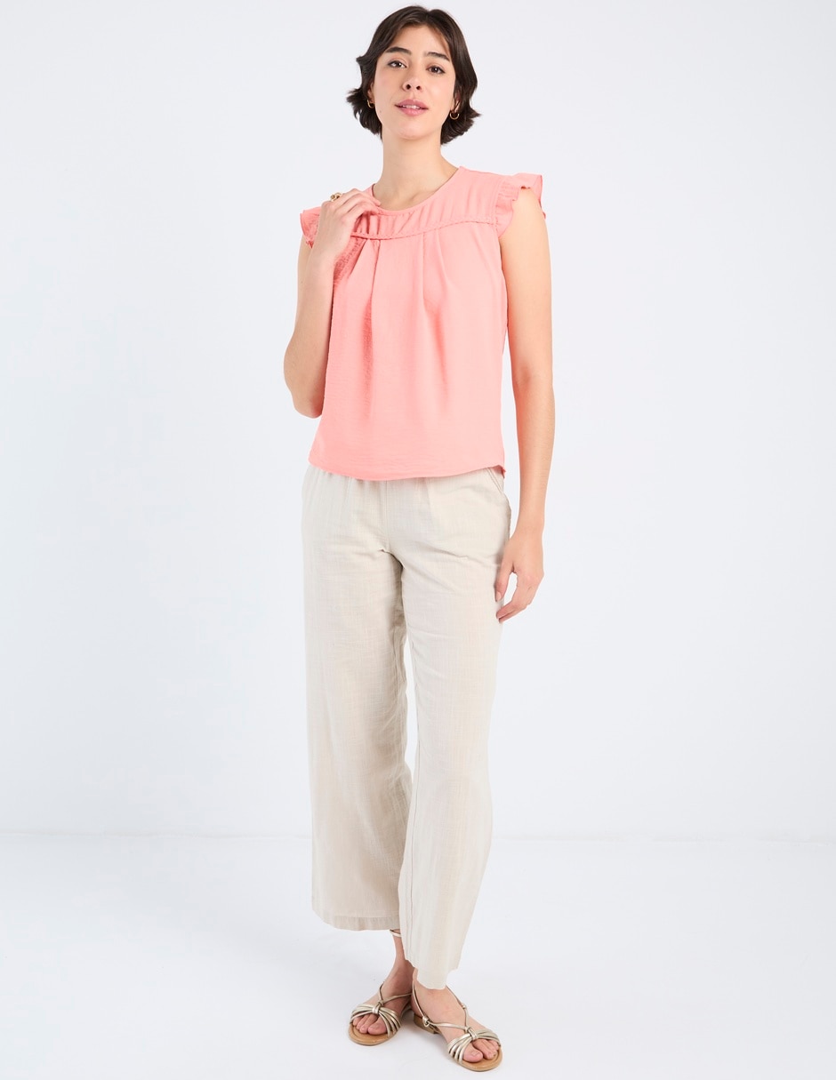 Blusa manga corta para mujer 4