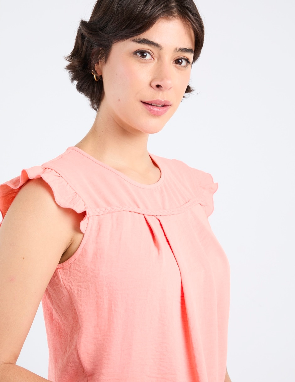 Blusa manga corta para mujer 5