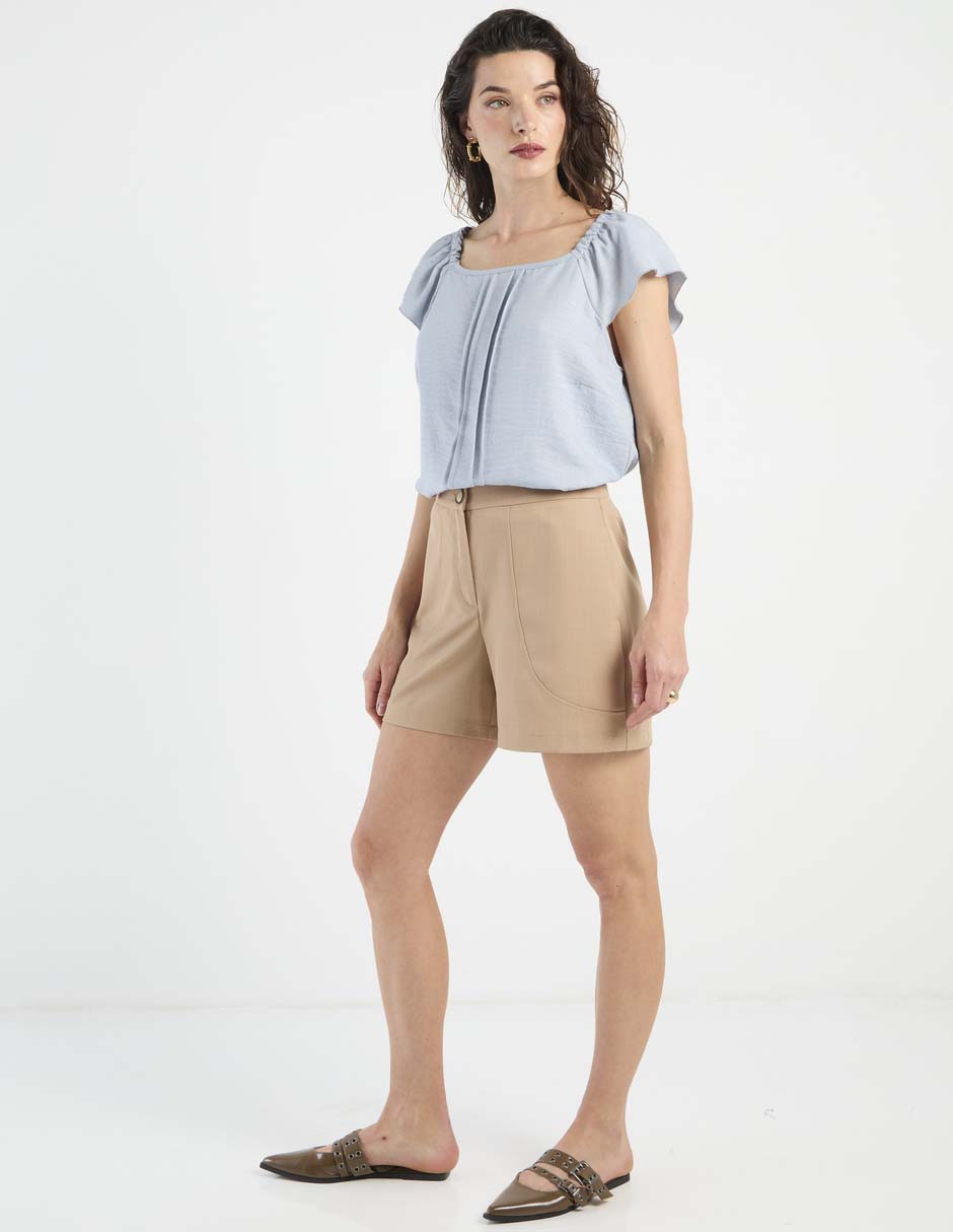 Blusa manga corta para mujer 4