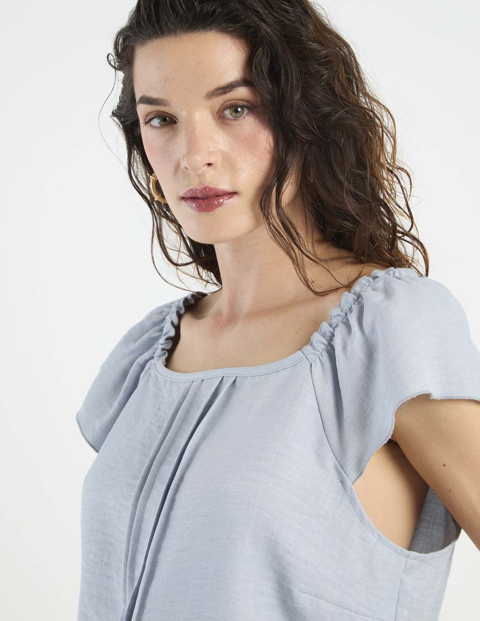 Blusa manga corta para mujer 5