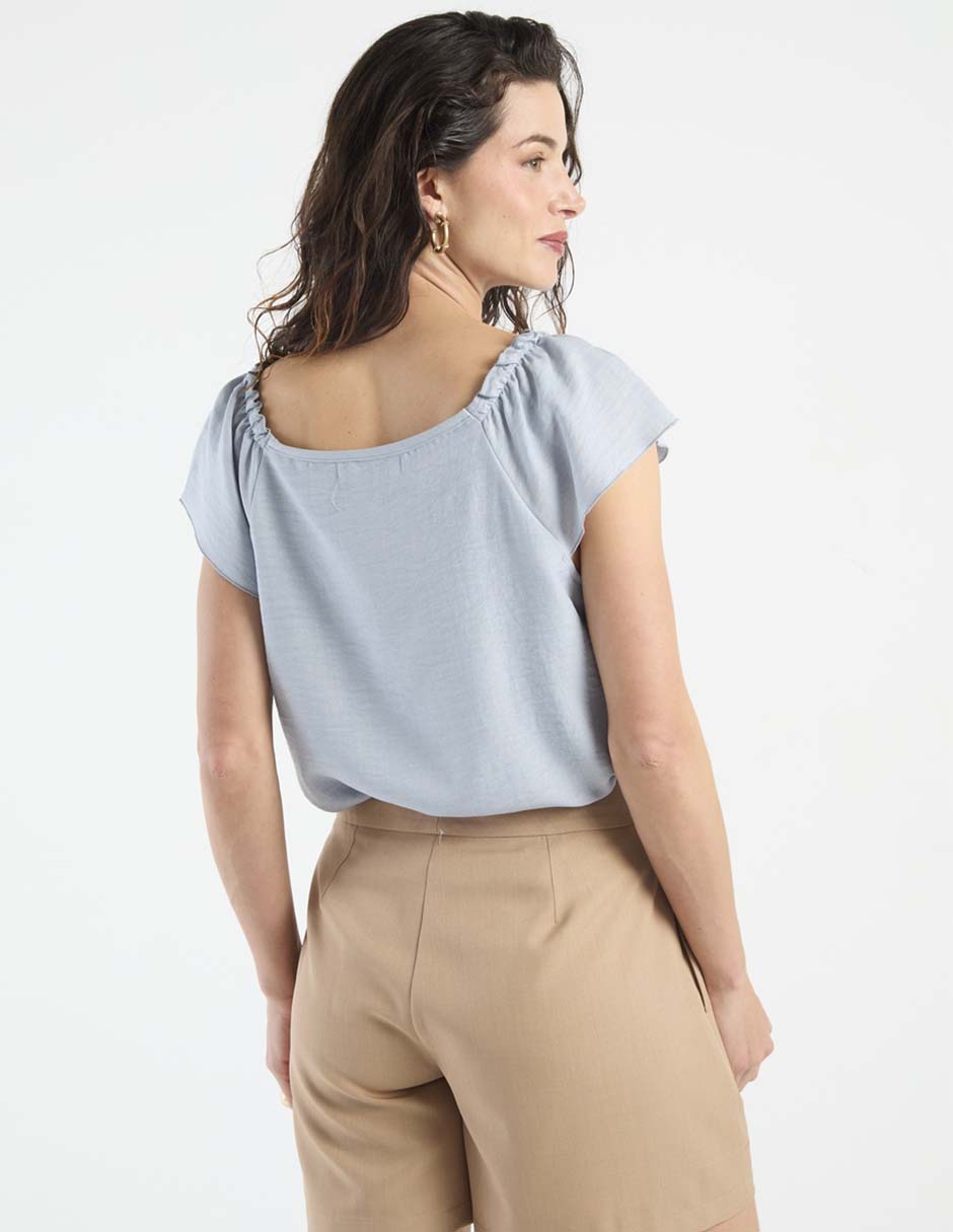 Blusa manga corta para mujer 6