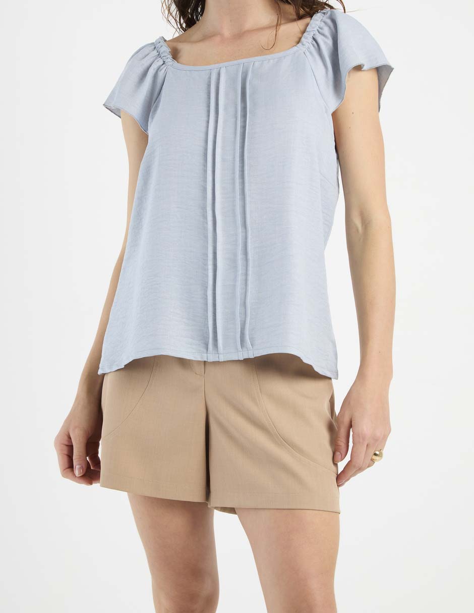 Blusa manga corta para mujer 7