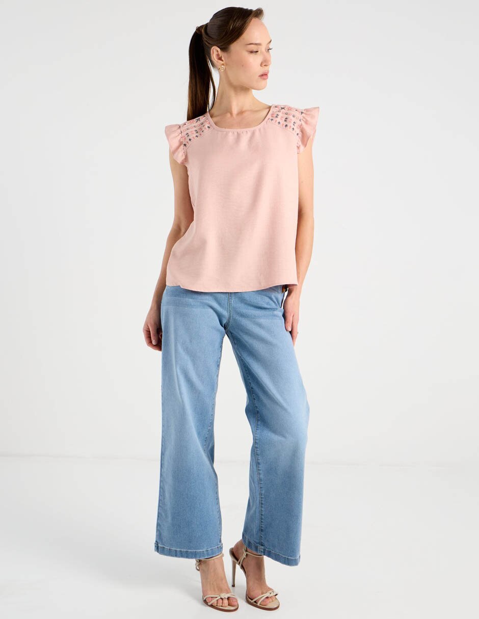 Blusa manga corta para mujer 11