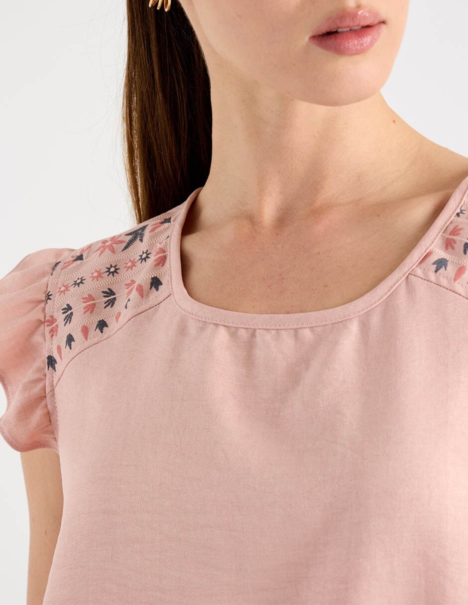 Blusa manga corta para mujer 15