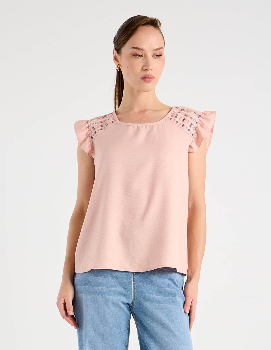 Blusa manga corta para mujer 6