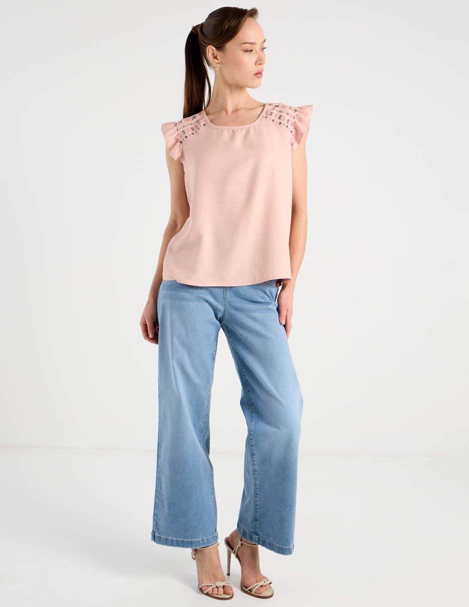 Blusa manga corta para mujer 3