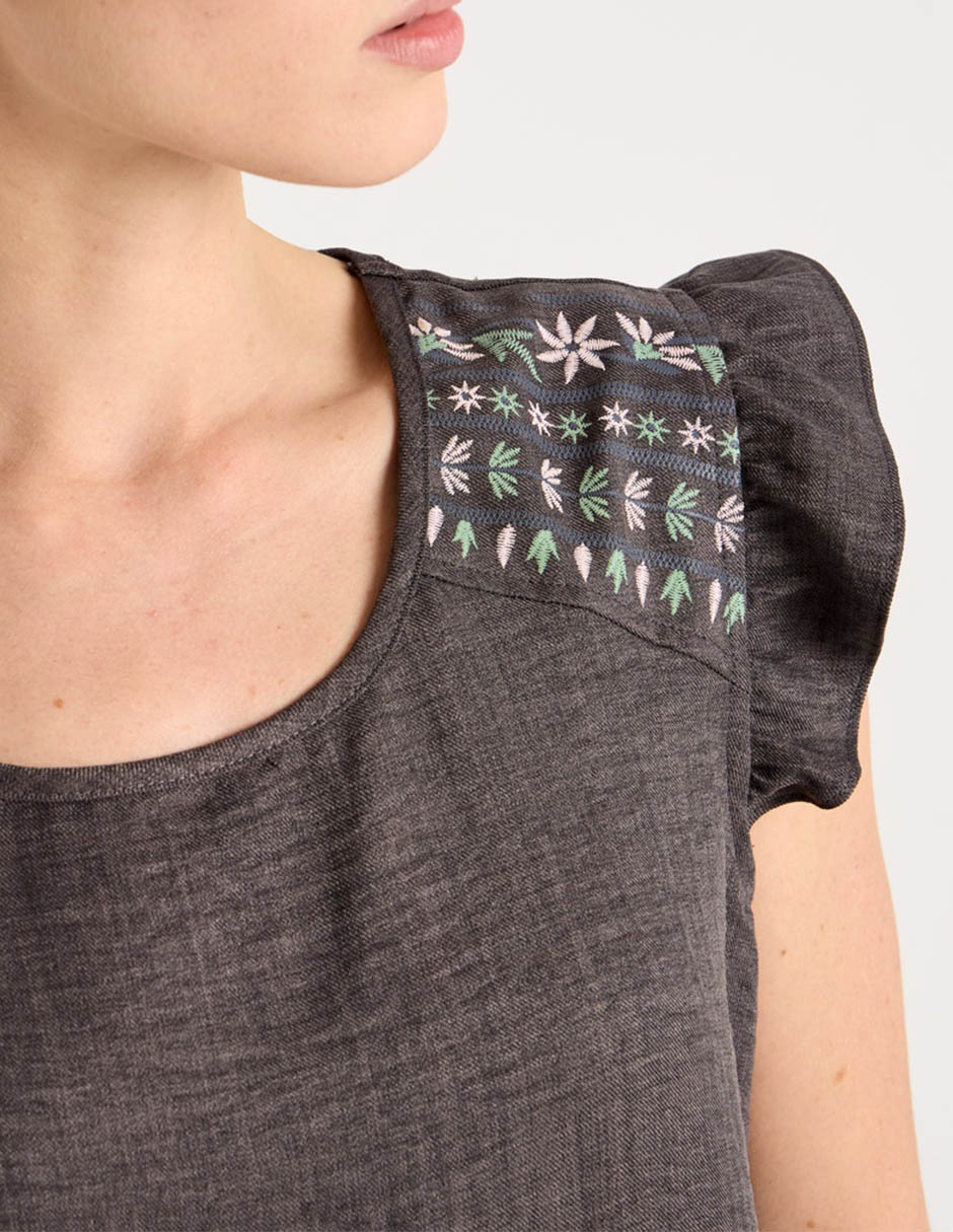 Blusa manga corta para mujer 5