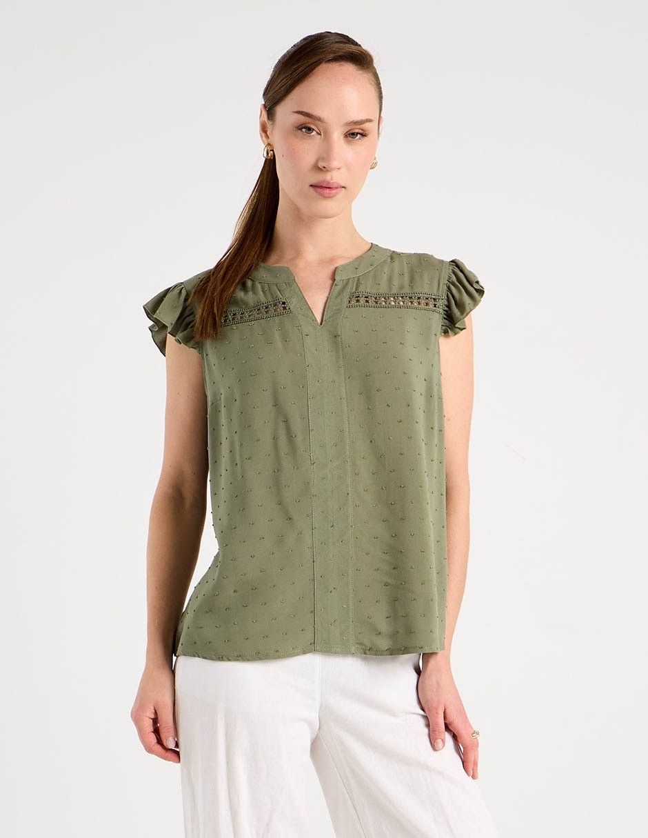 Blusa manga corta para mujer 5