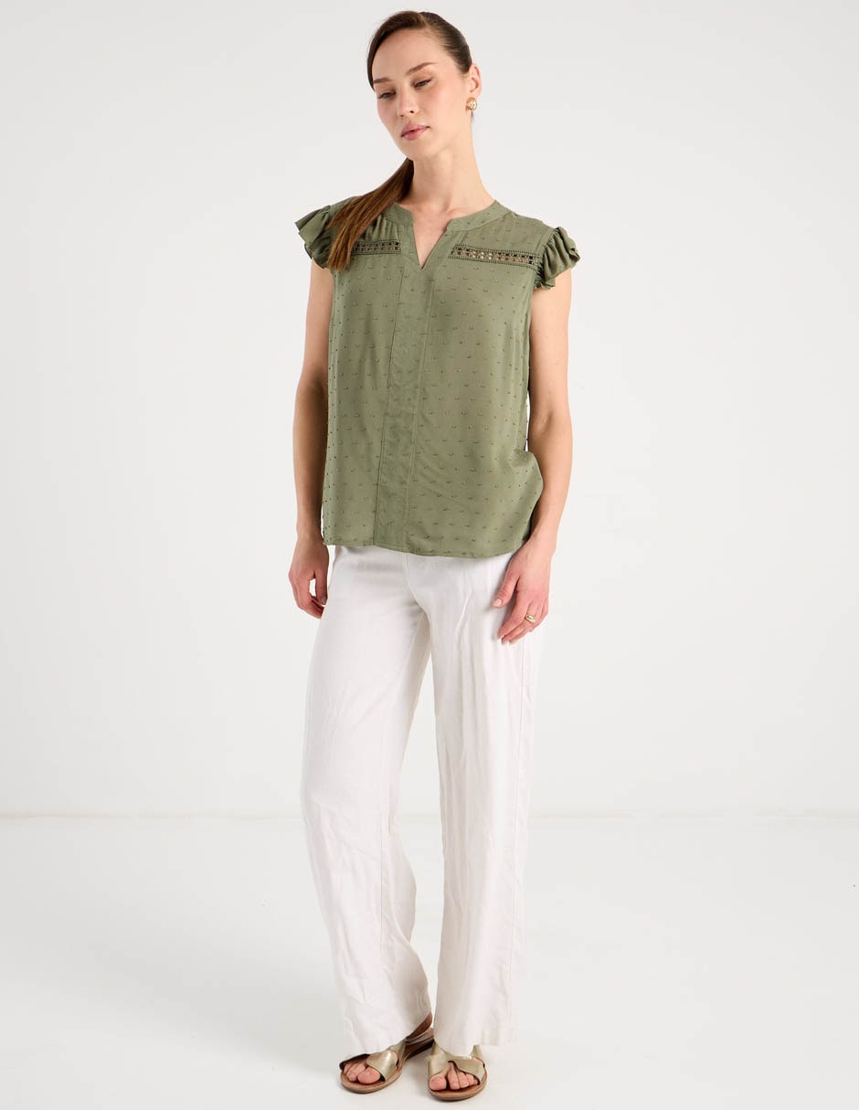 Blusa manga corta para mujer 4