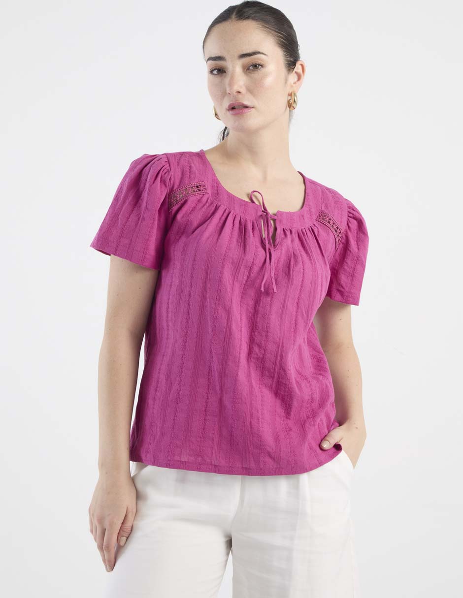 Blusa manga corta para mujer 1