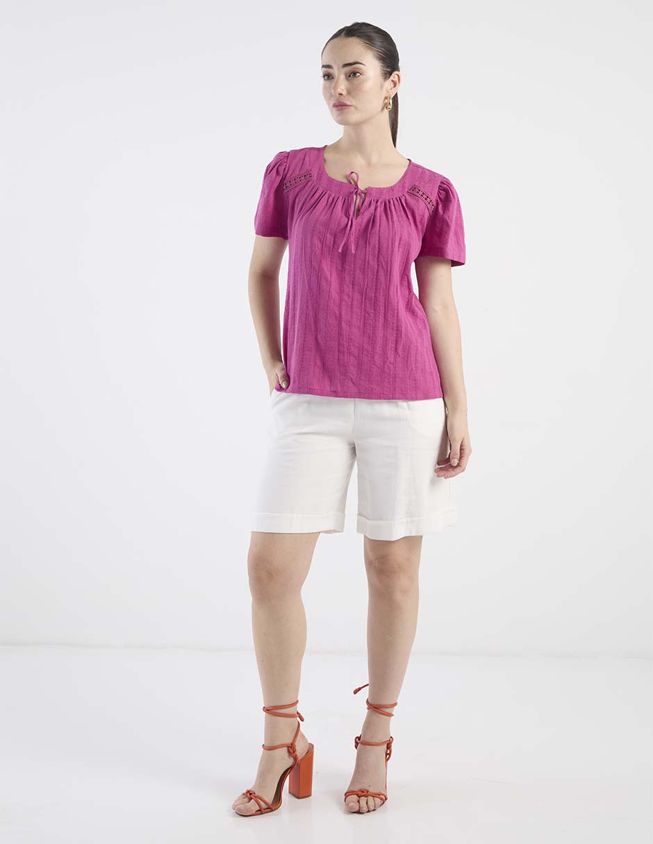 Blusa manga corta para mujer 2