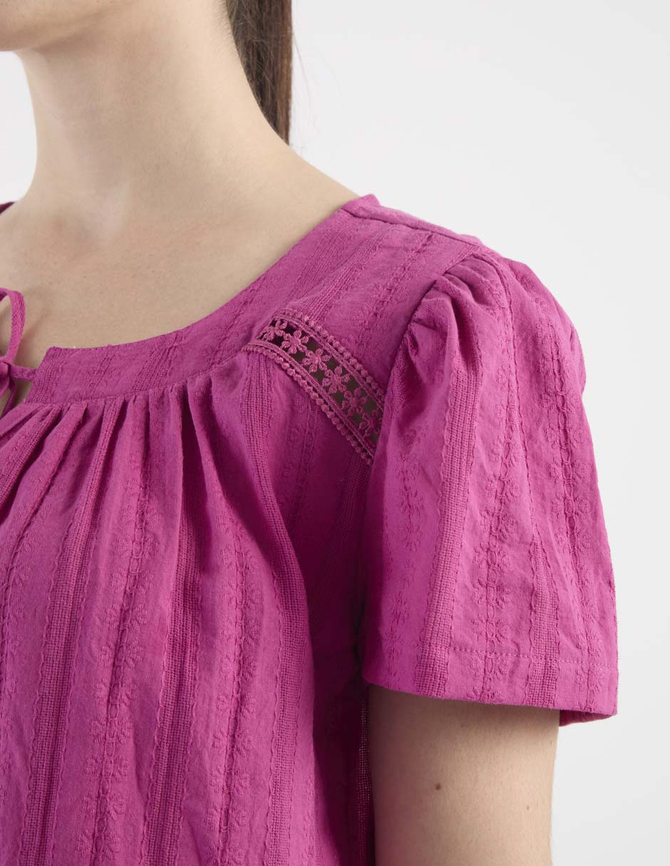 Blusa manga corta para mujer 5