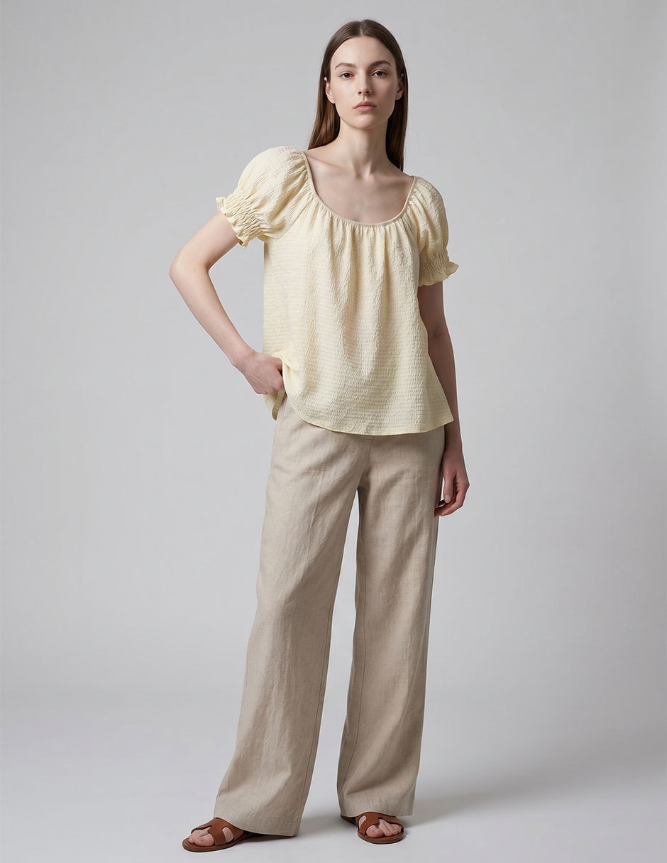 Blusa manga corta para mujer