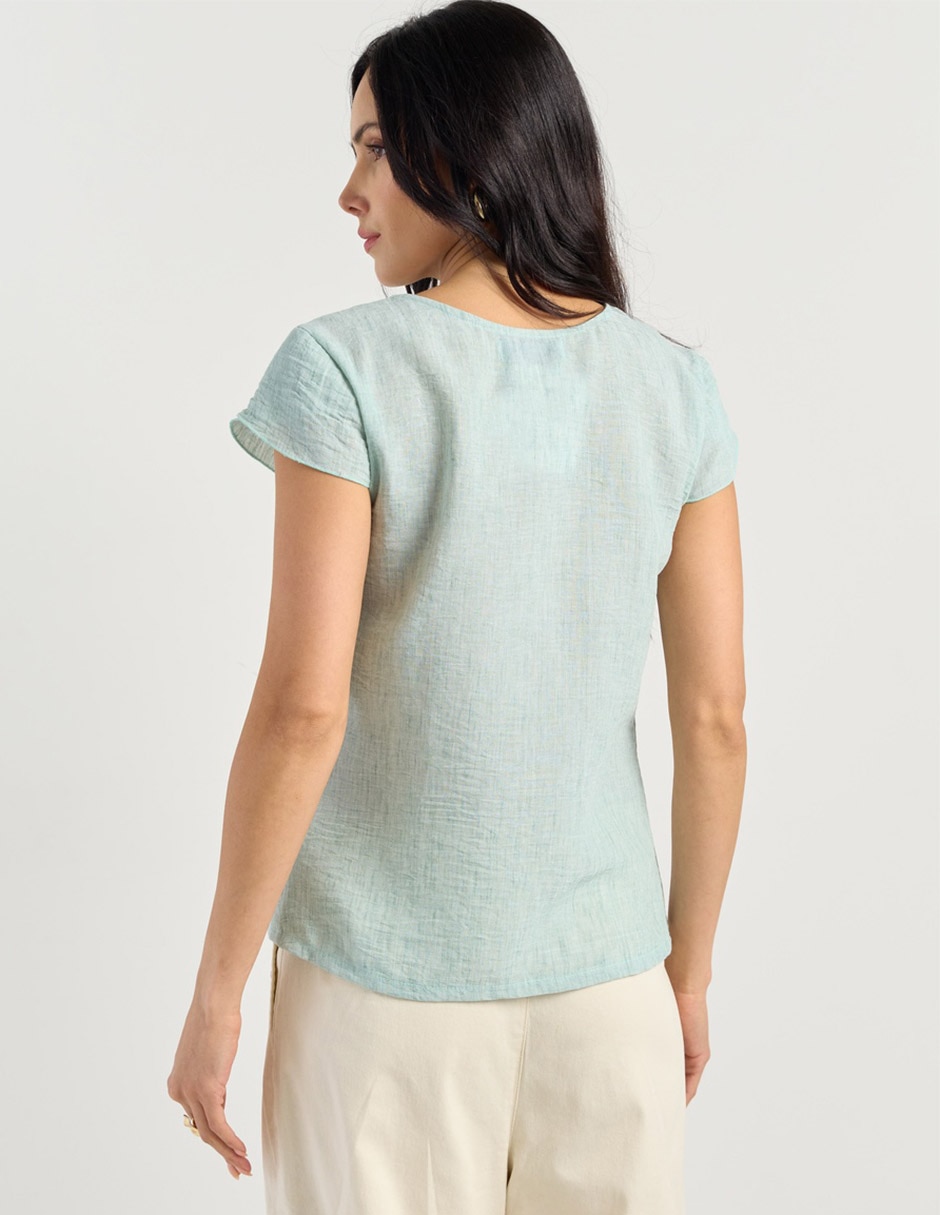 Blusa manga corta para mujer 2