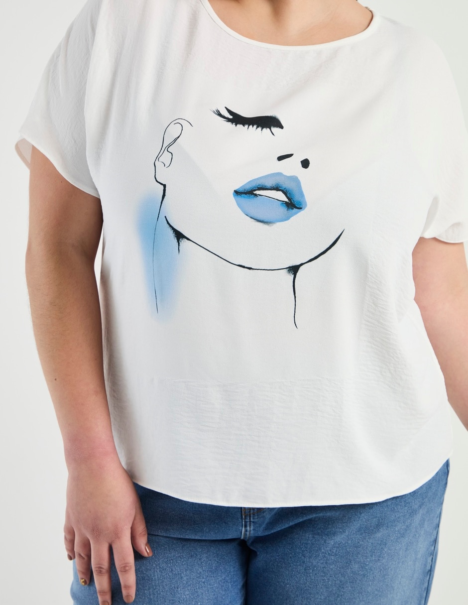 Blusa Contempo Plus manga corta para mujer 10
