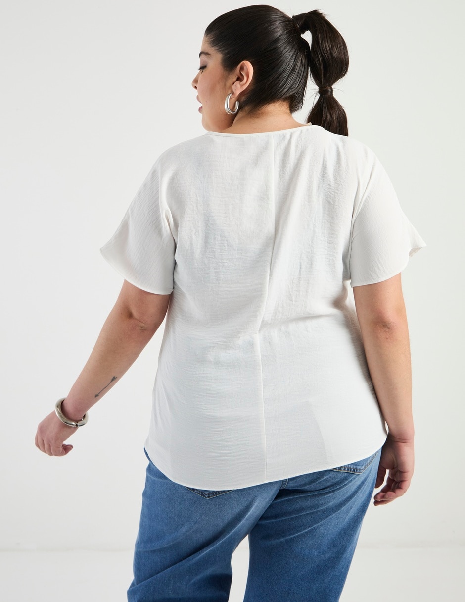 Blusa Contempo Plus manga corta para mujer 11