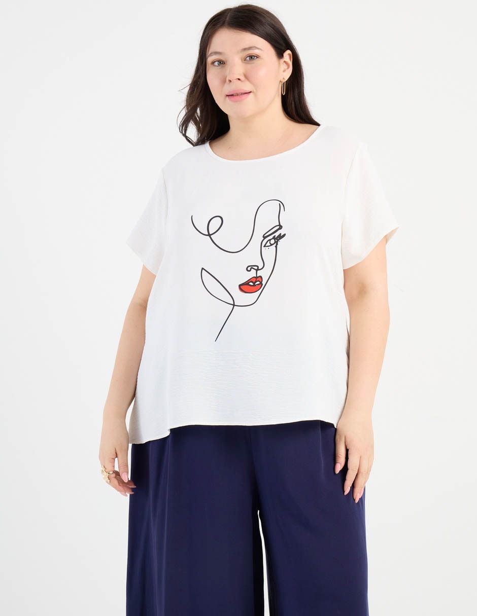 Blusa manga corta para mujer 1