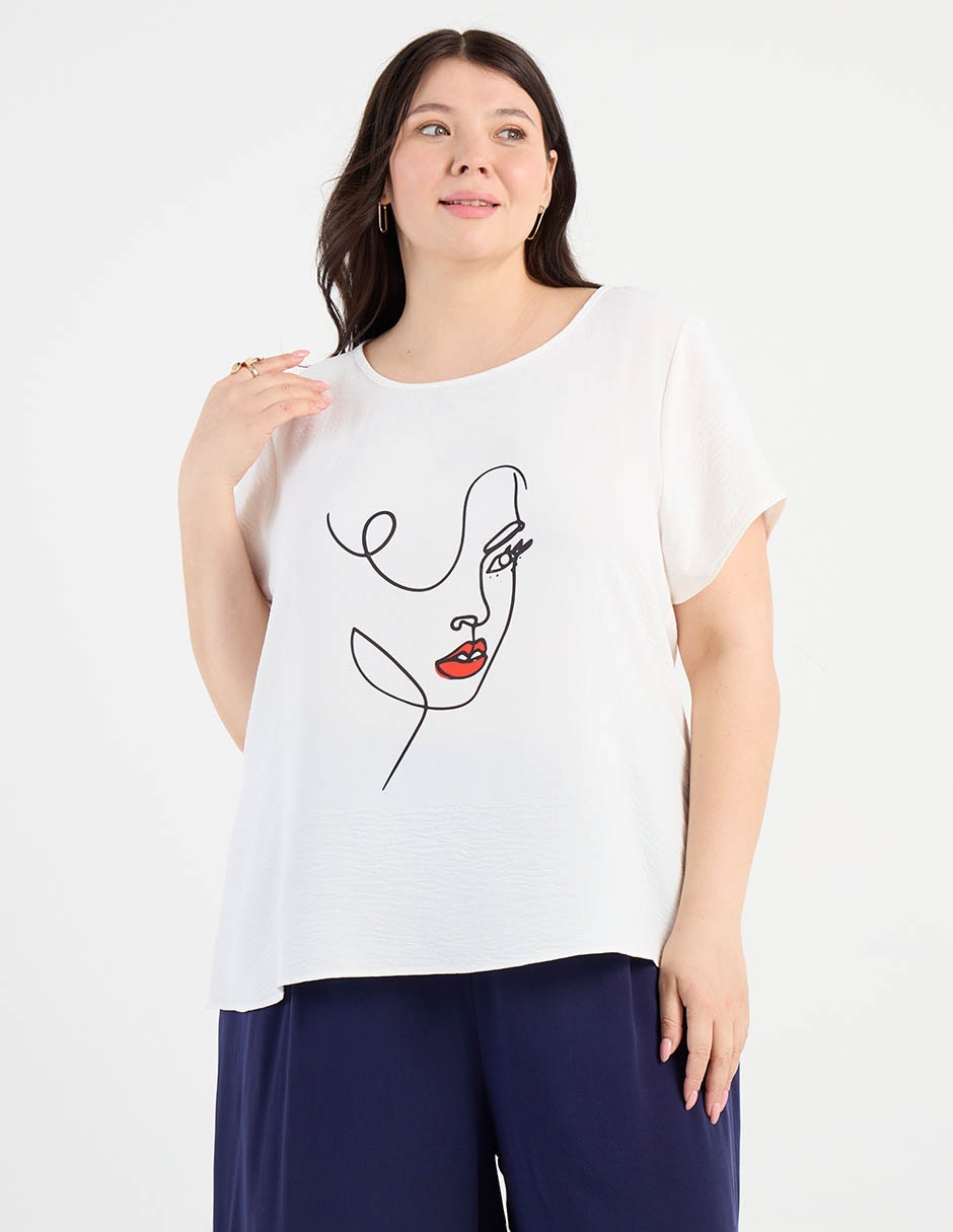 Blusa manga corta para mujer 7